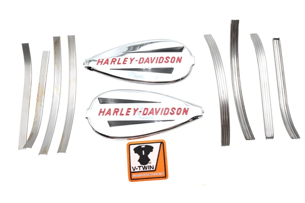 V-Twin - 38-2390 - Bobbed 3.5 Gallon Gas Tank Trim Kit - Fits 1940-1946 Harley-Davidson FL