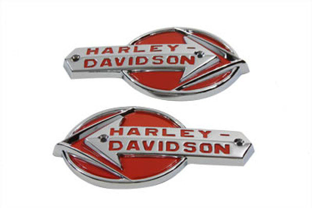 V-Twin - 38-6670 - OE Emblem Set with Red Lettering
