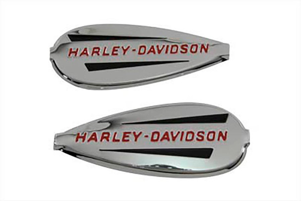 V-Twin - 38-6696 - OE Emblem Set with Red Lettering