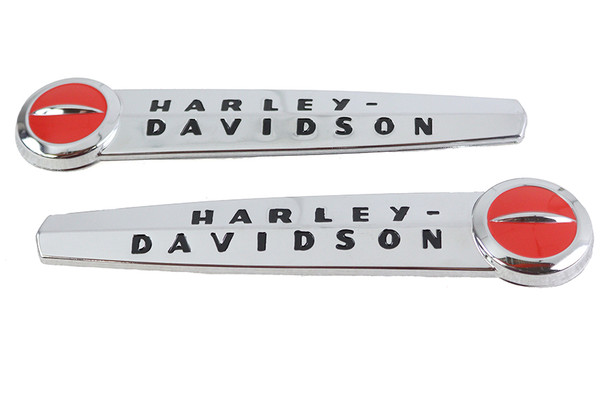 V-Twin - 38-6699 - OE Emblem Set with Black Lettering