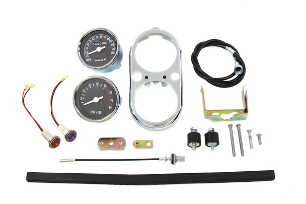 V-Twin - 39-0177 - FXS Tachometer and Speedometer Dash Cover Kit - Fits 1977-1984 Harley-Davidson FXS