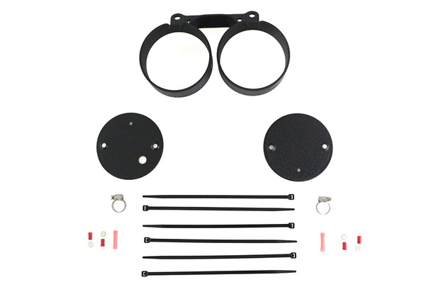 V-Twin - 39-0496 - Dual Gauge Mount Bracket Black