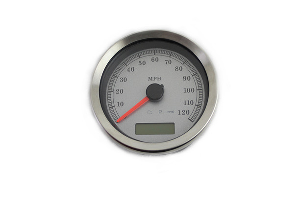 V-Twin - 39-0667 - Programmable Gauge with Silver Face - Fits 1999-2003 Harley-Davidson XL, FXD
