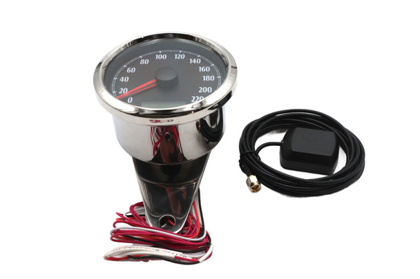 V-Twin - 39-0846 - 85mm GPS Speedometer Chrome