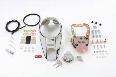 V-Twin - 39-0897 - Chrome 2 Light Dash Cover Kit - Fits 1991-1995 Harley-Davidson FXDWG, 1985-1986 FXWG, 1984-1995 FXST, 1941-1984 FL, 1986-1995 FLST, 1980-1984 FX