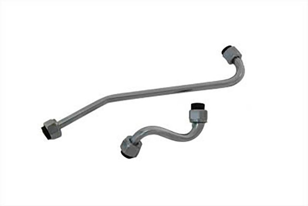 V-Twin - 40-0107 - Chrome Oil Filter Line Set - Fits 1941-1957 Harley-Davidson FL (Rigid frame), 1936-1940 EL