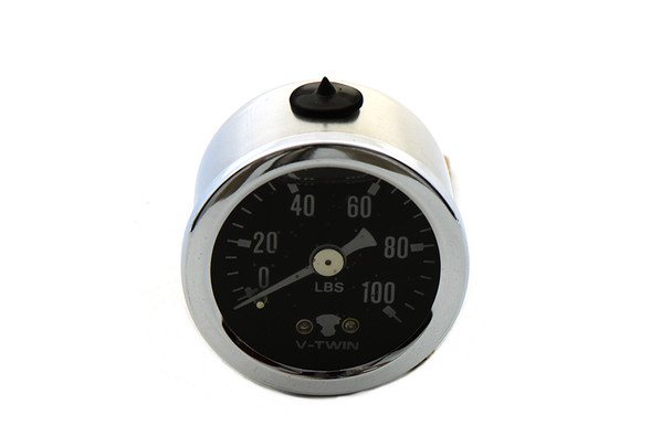V-Twin - 40-0385 - Liquid Filled Oil Pressure Gauge