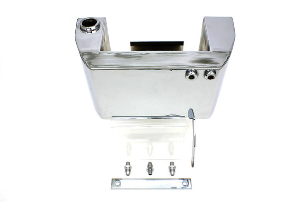 V-Twin - 40-0403 - Electric Start Oil Tank Chrome