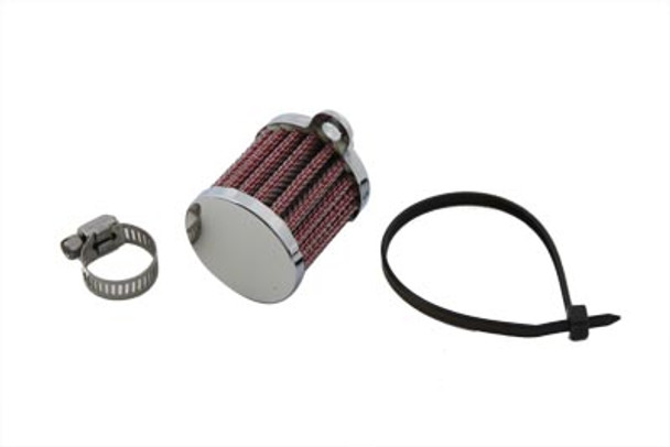 V-Twin - 40-0434 - Chrome Crankcase Breather
