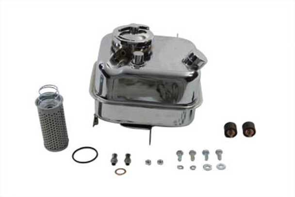 V-Twin - 40-0455 - Chrome Oil Tank Kit