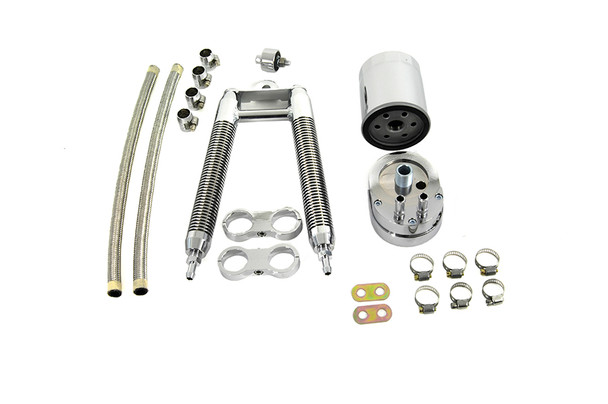 V-Twin - 40-0471 - Dual Oil Cooler Kit