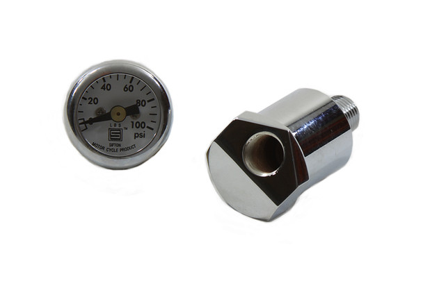 V-Twin - 40-0879 - Mini Oil Gauge Kit - Fits 1984-1999 Harley-Davidson FXST, FLST, FLT, 1991-1999 FXD, 1984-1999 FXR
