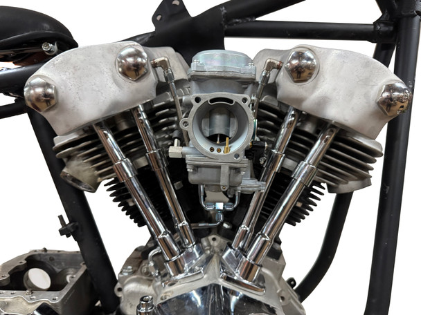 V-Twin - 40-1418 - Knucklehead/Shovelhead Top Y Oil Line Braided