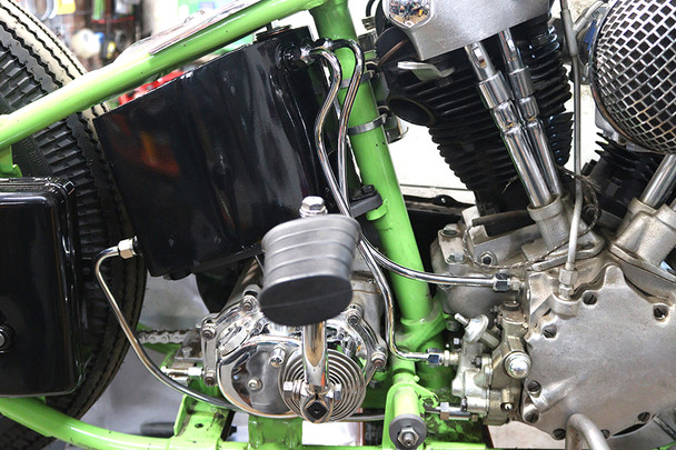 V-Twin - 40-1766 - Chrome Oil Line Set