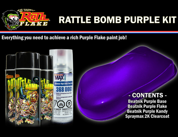 V-Twin - 41-0882 - Rattle Bomb Spray Kit Purple