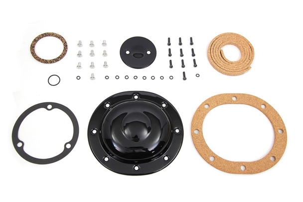 V-Twin - 42-0048 - Derby Cover Kit Black - Fits 1941-1964 Harley-Davidson FL, 1936-1952 EL
