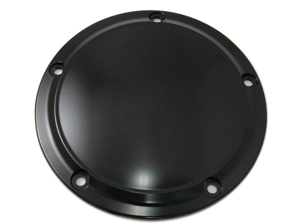 V-Twin - 42-0191 - Matte Black 5-Hole Smooth Derby Cover - Fits 1999-2018 Harley-Davidson FXST, 1999-2015 FLT, 1999-2017 FXD, 1999-2018 FLST