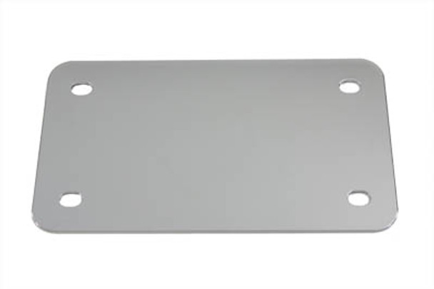 V-Twin - 42-0213 - License Plate Frame Backing Plate Chrome Smooth Style