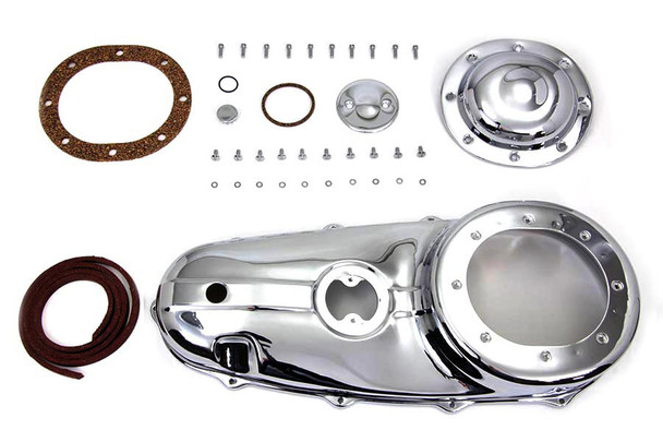V-Twin - 42-0385 - Replica Outer Primary Cover Chrome Kit - Fits 1955-1964 Harley-Davidson FL