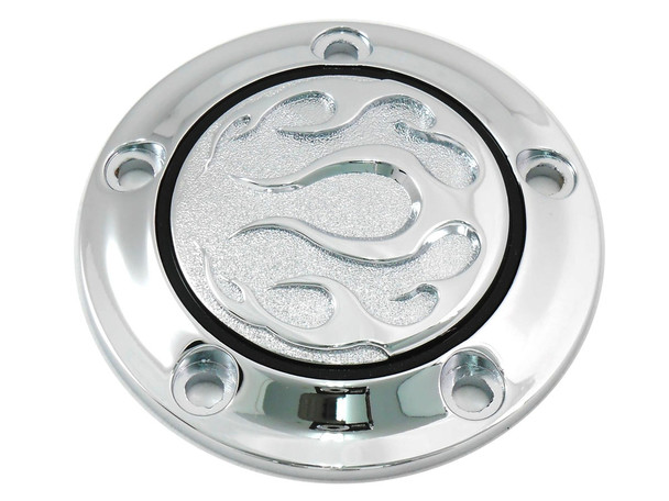 V-Twin - 42-0472 - Chrome 5-Hole Flame Point Cover