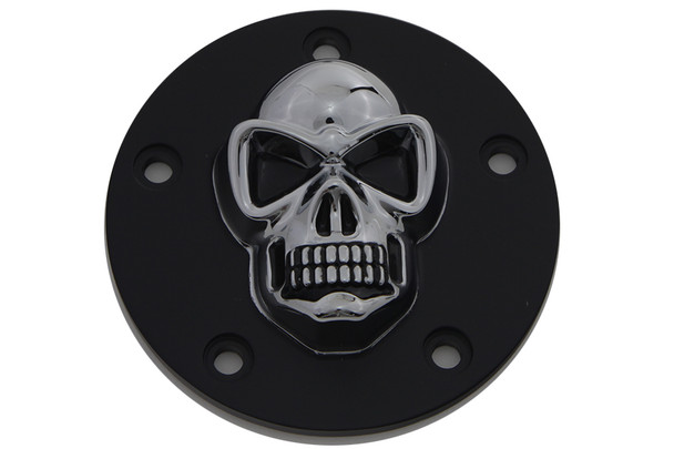 V-Twin - 42-0562 - Black Skull Style Point Cover - Fits 1999-2011 Harley-Davidson FXD, 2000-2011 FXST, FLST