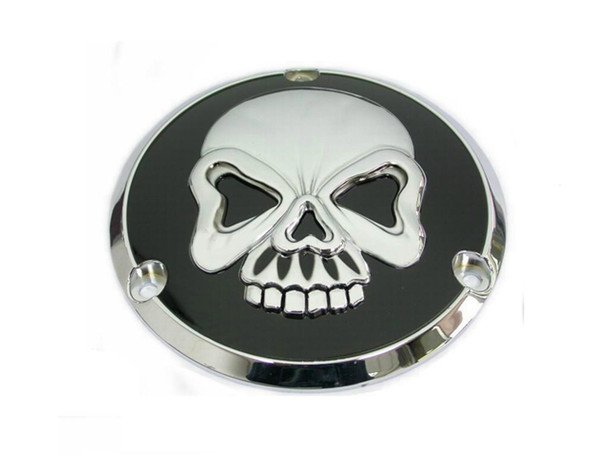 V-Twin - 42-0581 - Skull Design Ignition System Cover - Fits 1970-1984 Harley-Davidson FL, 1984-1998 FXST, 1970-1984 FX, 1979-1998 FLT, 1982-1994 FXR, 1991-1998 FXD, 1986-1998 FLST