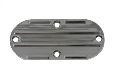V-Twin - 42-0600 - Oval Inspection Chrome Finned Type - Fits 1970-1984 Harley-Davidson FL, 1986-2006 FLST, 1984-2006 FXST