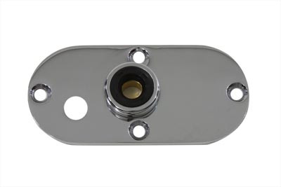 V-Twin - 42-0602 - Oval Inspection Chrome - Fits 1974-1985 Harley-Davidson FX