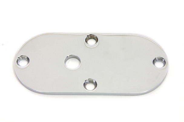 V-Twin - 42-0603 - Oval Inspection Chrome - Fits 1971-1973 Harley-Davidson FX (with Hole)