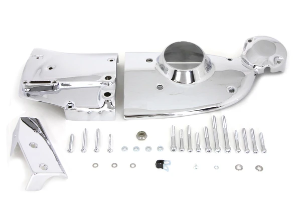 V-Twin - 42-0650 - Chrome Cam and Sprocket Cover Kit - Fits 1983-1990 Harley-Davidson XL