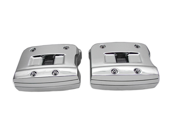 V-Twin - 42-0754 - Chrome Rocker Box Cover Set - Fits 1984-1991 Harley-Davidson FLT, FXR, 1986-1991 FLST, 1984-1991 FXST