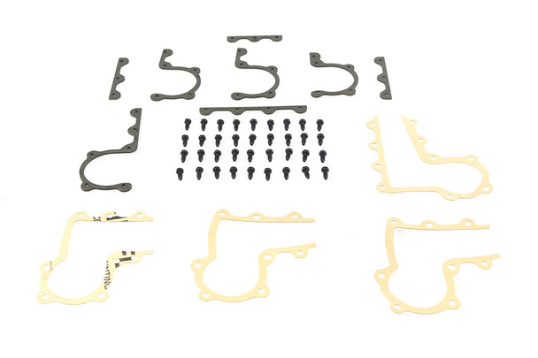 V-Twin - 42-0864 - Replica Rocker Arm Cover Strap Gasket Kit - Fits 1936-1940 Harley-Davidson EL, 1941-1947 FL