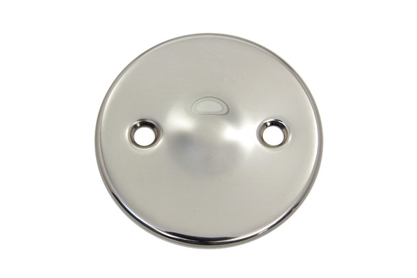 V-Twin - 42-0876 - Primary Inspection Cover Stainless Steel - Fits 1937-1948 Harley-Davidson UL, 1936-1940 EL, 1941-1964 FL