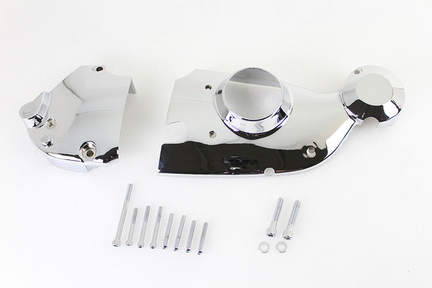 V-Twin - 42-0898 - Chrome Cam and Sprocket Cover Kit - Fits 1971-1976 Harley-Davidson XL
