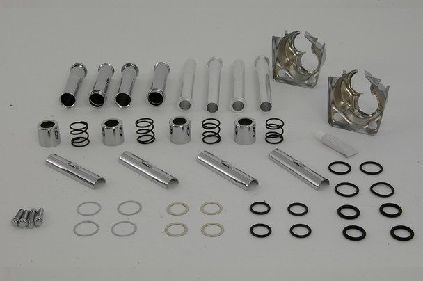 V-Twin - 42-0903 - Pushrod Cover Set Chrome