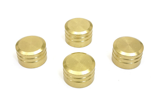 V-Twin - 42-1092 - Brass Cylinder Head Bolt Cover - Fits 1991-2017 Harley-Davidson FXD, 1986-2017 FLST, 1984-2017 FXST, 1984-1994 FXR, 1984-2017 FLT