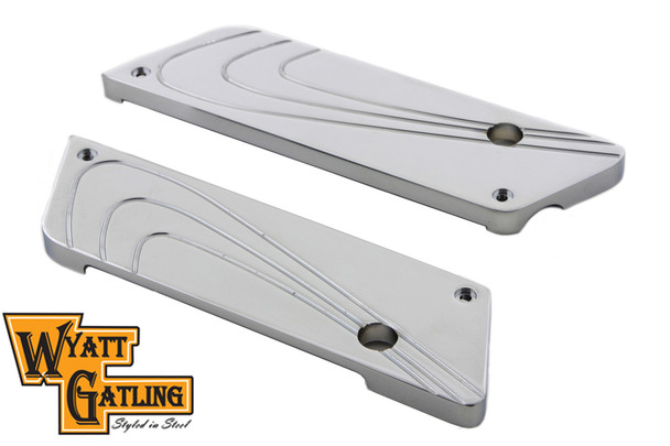 V-Twin - 42-1098 - Wyatt Gatling Saddlebag Face Plate - Fits 1993-2013 Harley-Davidson FLT