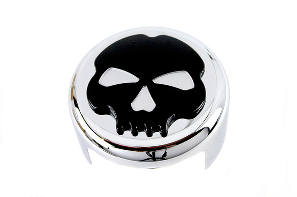 V-Twin - 42-1192 - Skull Horn Cover Chrome
