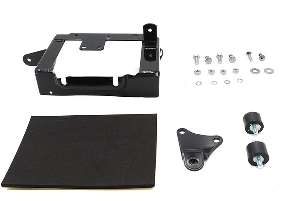 V-Twin - 42-1571 - Black Battery Carrier Kit - Fits 1970-1979 Harley-Davidson FLH