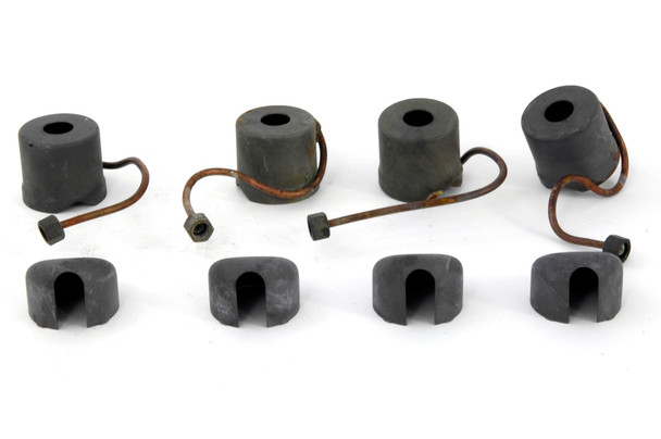 V-Twin - 42-3637 - Lower Valve Spring Cup Set Parkerized - Fits 1936-1937 Harley-Davidson EL