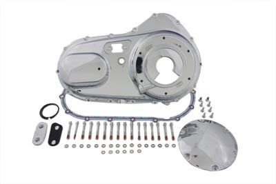 V-Twin - 43-0275 - Chrome Outer Primary Cover Kit - Fits 2004-2006 Harley-Davidson XL