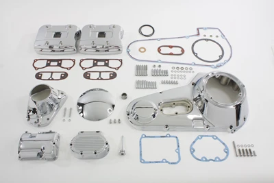 V-Twin - 43-0520 - Chrome Engine Dress Up Kit - Fits 1987-1988 Harley-Davidson FLST, FXST