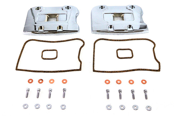 V-Twin - 43-9128 - Top Rocker Box Cover Set Chrome
