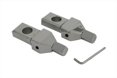 V-Twin - 44-0365 - Chrome Axle Adjuster Kit - Fits 1979-1996 Harley-Davidson XL, 1973-1984 FX, FL
