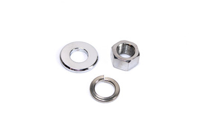 V-Twin - 44-0599 - Chrome Front Axle Nut and Washer Kit