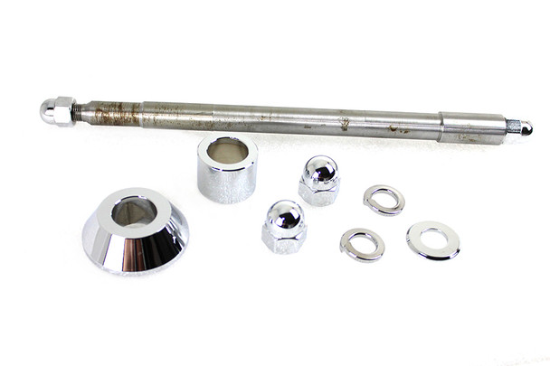 V-Twin - 44-0617 - FXSTD Front Axle Kit Chrome 10-5/8 inch Length - Fits 2000-2006 Harley-Davidson FXSTD (41mm Forks)