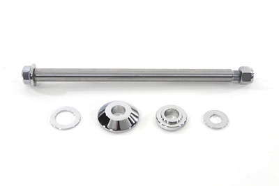 V-Twin - 44-0631 - Chrome Front Axle Kit - Fits 2000-2006 Harley-Davidson FLSTS, 2005-2007 FLSTSC