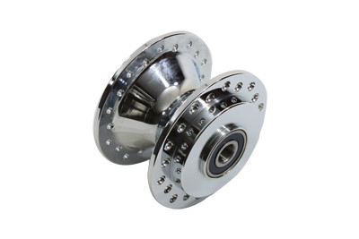 V-Twin - 45-0641 - Chrome Front Wheel Hub - Fits 2000-2007 Harley-Davidson XL (single disc), 2000-2003 FXD (single disc)