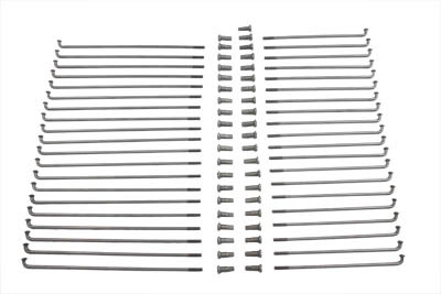 V-Twin - 45-0697 - Stainless Steel 18 inch Spoke Set - Fits 1938-1952 Harley-Davidson WL