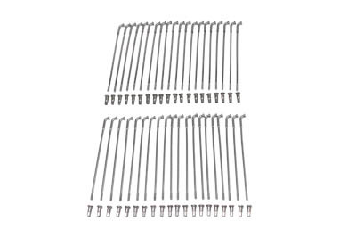V-Twin - 45-0748 - Polished Stainless Steel 18 inch Spoke Set - Fits 1952-1956 Harley-Davidson K (Rear), 1957-1969 XL (Rear), 1936-1952 WL (Rear), 1936-1940 EL (Front and Rear)